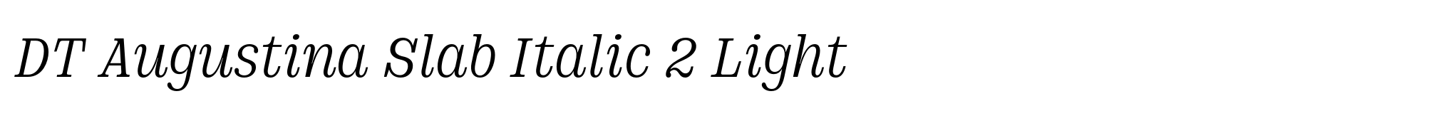 DT Augustina Slab Italic 2 Light image